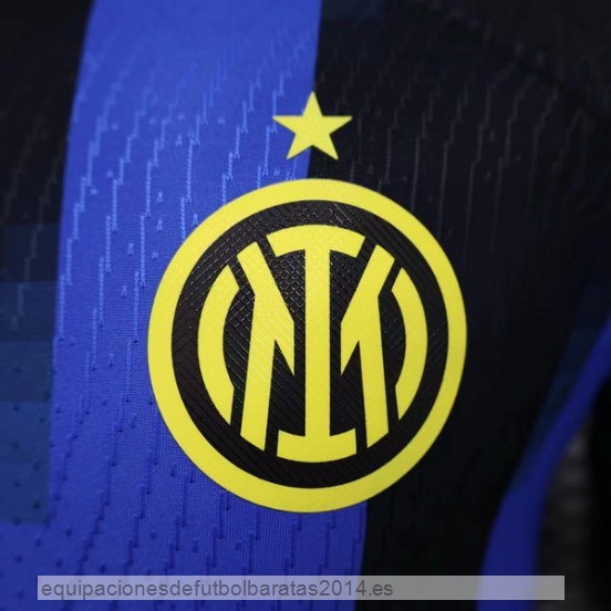 Nuevo Tailandia 1ª Jugadores Camiseta Inter Milan 23/24 Azul Negro Baratas